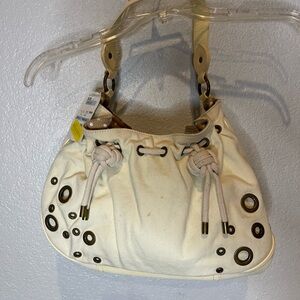 Y2K Vintage old new stock with tags Moschino Cream Hobo Bag with Accents